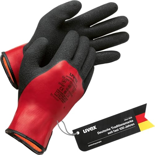 Uvex unilite thermo FC - Kälteschutzhandschuhe - Winterhandschuhe für nasse/ölige Umgebung - warm & gefüttert - rot/schwarz - 09/L von Uvex