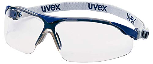 Uvex 9160120 Schutzbrille mit Kopfband, Transparent/Blau-grau von Uvex