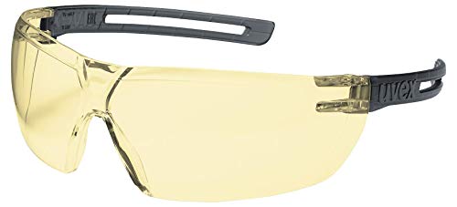 uvex x-fit Schutzbrille 9199 - Kratzfest & Beschlagfrei, 100% UV-400-Schutz - Sicherheitsbrille mit Bernsteinfarbener Scheibe - Chemikalienbeständige Arbeitsbrille für Labore von Uvex