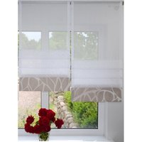 Moderne Design Gardine Muster Scheibengardine Raffrollo Klettband Vorhang Tunel Paneele Fertiggardinen Gardinenband Beige Fensterdekoration von Uvivu