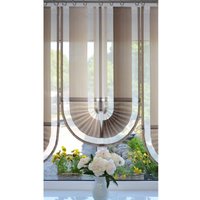 Moderne Design Gardine Scheibengardine Raffrollo Klettband Vorhang Paneele Fertiggardine Gardinenband Fensterdekoration Fenstergardine Braun von Uvivu