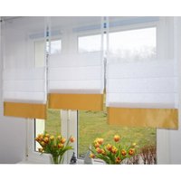 Moderne Design Gardine Weiße Scheibengardine Raffrollo Klettband Vorhang Tunel Paneele Fertiggardinen Gardinenband Fensterdekoration Gold von Uvivu