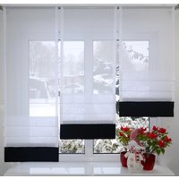 Moderne Design Gardine Weiße Scheibengardine Raffrollo Klettband Vorhang Tunel Paneele Fertiggardinen Gardinenband Fensterdekoration Schwarz von Uvivu