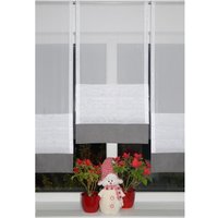 Moderne Design Gardine Weiße Scheibengardine Raffrollo Klettband Vorhang Tunel Paneele Fertiggardinen Gardinenband Graue Fensterdekoration von Uvivu