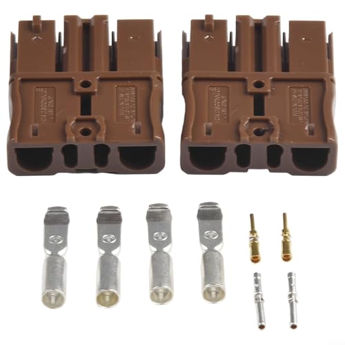 2 Stück 75 A 600 V Gabelstapleranschluss, SBS75X Lithium-Batterie-Stromversorgung, Kupferklemmen, PC-flammhemmende Schale (schwarz) von Uwithdanceme