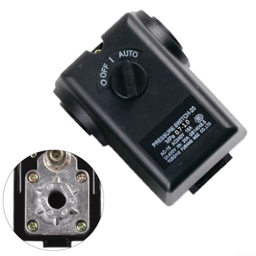 Uwithdanceme 15A 220V Luftkompressor Horizontaler Druckschalter Luftkompressor Controller, Hochleistungs-Horizontaler Druckschalter für anspruchsvolle Umgebungen (B) von Uwithdanceme