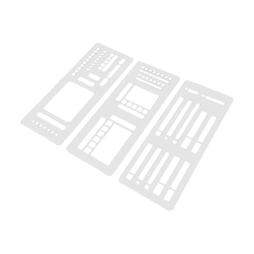 UxicRuya 3er Set Flexible Aufzeichnungsvorlagen, Vielseitige Und Wiederverwendbare Schablonen, Zeichenwerkzeuge, Planungsschablonen für Listen, Style C UxicRuya 3er Set Flexible Aufzeichnungsvorlagen, Vielseitige Und Wiederverwendbare Schablonen, Zeichenwerkzeuge, Planungsschablonen für Listen, Style C von UxicRuya