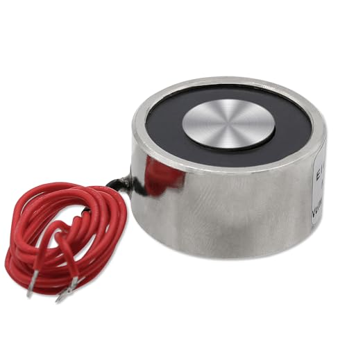 Elektromagnet - P34/18 DC 5V 180N 39LB/18Kg - 34 x 18mm Sauggreifer Runder Elektro-Magnet von Uxney