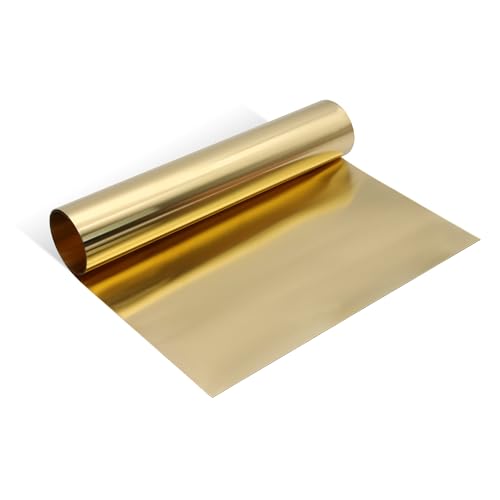 Uxney Messingblech, Messingplatte Goldfolienbleche Messingblechrolle 1000mm x 300mm x 0.3mm für Kunsthandwerk, elektrische Reparaturen, DIY-Projekte Uxney Messingblech, Messingplatte Goldfolienbleche Messingblechrolle 1000mm x 300mm x 0.3mm für Kunsthandwerk, elektrische Reparaturen, DIY-Projekte von Uxney
