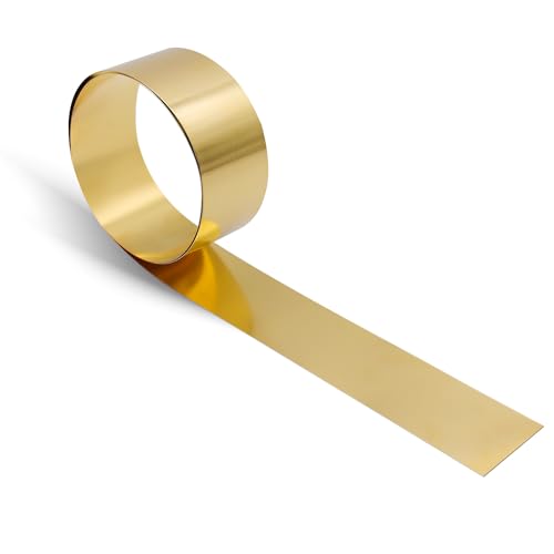 Uxney Messingblech, Messingplatte Goldfolienbleche Messingblechrolle 1000mm x 50mm x 0.3mm für Kunsthandwerk, elektrische Reparaturen, DIY-Projekte Uxney Messingblech, Messingplatte Goldfolienbleche Messingblechrolle 1000mm x 50mm x 0.3mm für Kunsthandwerk, elektrische Reparaturen, DIY-Projekte von Uxney