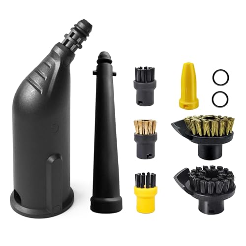 10 Stück Zubehör für Kärcher Dampfreiniger, Handdüse Ersatzteile Set für Kärcher SC1 SC2 SC3 SC4 SC5, mit Rundbürste, Verlängerte Düse, Fugen Düse, Gebogene Düse, Siegel von UxradG