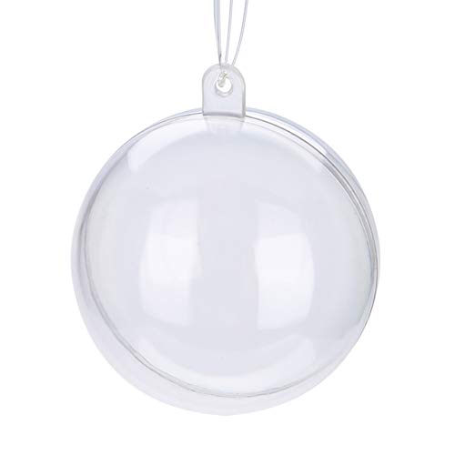20 Stück transparente Plastikkugel Füllbare leere Plastikkugel für Weihnachtsbaum- und Partydekoration von Uxsiya