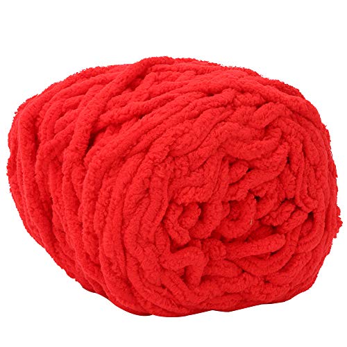Grober, aus Wolle Gewebter Häkelfaden mit Häkelschals Zum Weben von Schals, Pullovern (11 großes Rot) von Uxsiya