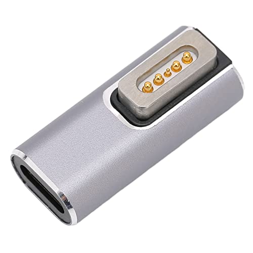 Typ C zu magnetischem Adapter, Aluminiumlegierung Typ C zu magnetischer magnetischer L-Spitze USB-C-Adapter stabil langlebig für zu Hause(Typ C auf Magnetadapter) von Uxsiya