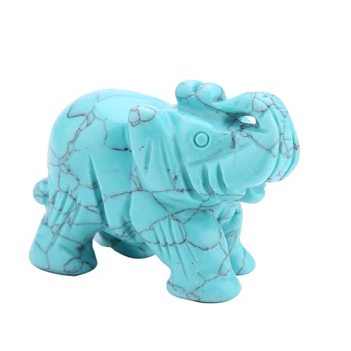 Geschnitzte Elefant-Figur, befreit Stress, positive Energie, natürliche Jade-Figur, exquisit, robust, praktisch für die Heimdekoration von Uxsiya