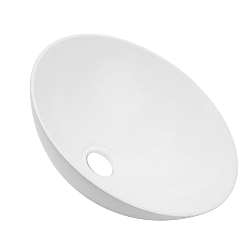 Uxsiya Waschbecken, 5,1 cm Ablaufloch, 327,6 x 129,1 mm, Badezimmer, rundes Waschbecken, Acryl, leicht zu reinigen, für Waschtisch, Yacht, für Camper von Uxsiya