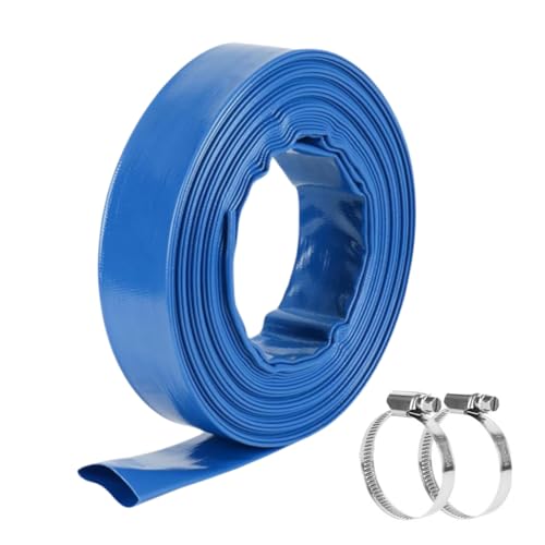 Uxsjakjsd 1,5 "X 20 Fuß Pool Rückspülungschlauch mit 2 Schlauchklemmen PVC Swimming Pool Rückspülungschlauch für Eingebrückte Pools für Schwimmbäder von Uxsjakjsd
