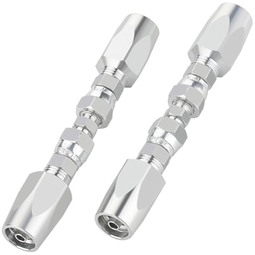 Uxsjakjsd 2-Teiliges Reparaturset für Hydraulikschläuche, Wiederverwendbar, Wiederverwendbare 2-Adrige Hydraulik-Reparaturverschraubung 1/4 von Uxsjakjsd