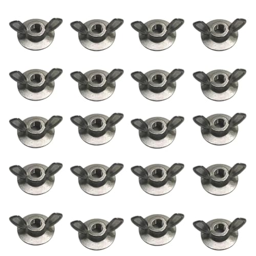 Uxsjakjsd 20 Stück Flügelmuttern für Hurrikan-Rollläden, Flügelmutterndreher für Hurrikan-Rollläden und Flügelmuttern für Sturm-Rollläden, 1/4-20 Flügelmutter Uxsjakjsd 20 Stück Flügelmuttern für Hurrikan-Rollläden, Flügelmutterndreher für Hurrikan-Rollläden und Flügelmuttern für Sturm-Rollläden, 1/4-20 Flügelmutter von Uxsjakjsd