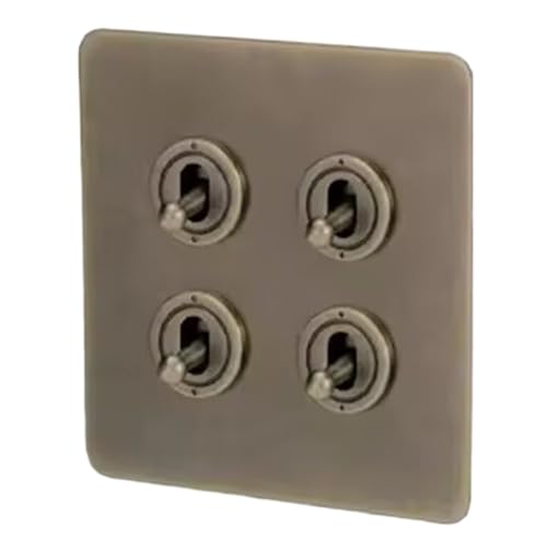 Uxsjakjsd 220V Kippschalter Vintage Bronze Steckdosen und Schalter Wandlichtschalter Dimmerschalter Wandsteckdose Platte,F Uxsjakjsd 220V Kippschalter Vintage Bronze Steckdosen und Schalter Wandlichtschalter Dimmerschalter Wandsteckdose Platte,F von Uxsjakjsd