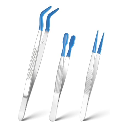 Uxsjakjsd 3-Teiliges Pinzetten-Set mit Gummispitzen, Pinzette mit Gerader Gummispitze für Schmuckherstellung und Elektronik Uxsjakjsd 3-Teiliges Pinzetten-Set mit Gummispitzen, Pinzette mit Gerader Gummispitze für Schmuckherstellung und Elektronik von Uxsjakjsd