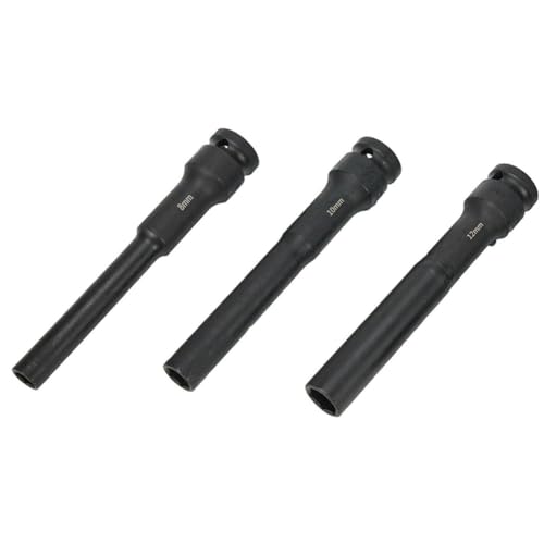 Uxsjakjsd 3pcs 1/2 Antriebs -Hex -Buchse Köpfe Impact Wrench Adapter Spanner -Konverter 8mm 10 mm 12 mm Quadratloch für Pneumatisches Luftwerkzeug von Uxsjakjsd