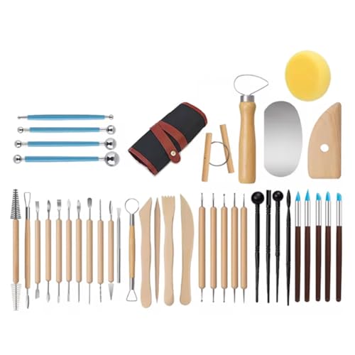 Uxsjakjsd 40pcs Keramik -Ton -Skulption DIY -Werkzeuge, Doppelseitig Luft Trockener Keramik -Schnitzwerkzeug, Töpfermodellierungsglättung Uxsjakjsd 40pcs Keramik -Ton -Skulption DIY -Werkzeuge, Doppelseitig Luft Trockener Keramik -Schnitzwerkzeug, Töpfermodellierungsglättung von Uxsjakjsd
