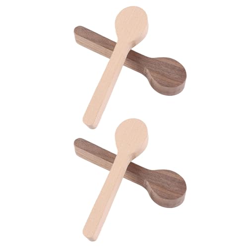 Uxsjakjsd 4PCS -Buchen- und Walnuss -Holzschnitzlöffelblöcke, Unfertigte Hölzerne Whittling -Kit für Tragbares von Uxsjakjsd