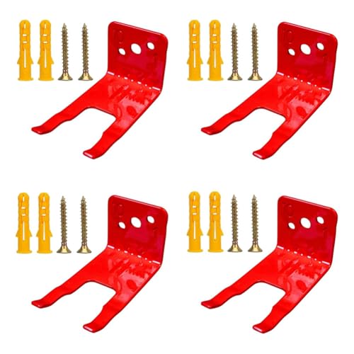 Uxsjakjsd 4er-Pack Feuerlöscher Wandhalterungswinkel Wandhaken, Feuerlöscherhalterung für Trockenchemikalien- und Wasserlöscher für Große und Kleine Brände von Uxsjakjsd