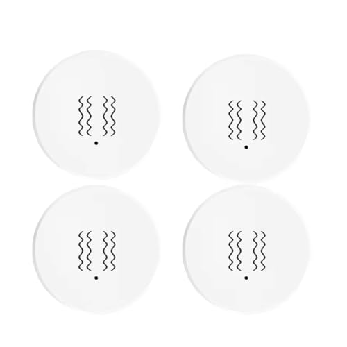 Uxsjakjsd 4pcs Tuya Zigbee Smart Home Vibration Sensor 4pcs Tuya Zigbee Vibrationssensor Echtzeit Überwachung der Türfenster Erkennung Alarm Smart Home Sicherheitssystem von Uxsjakjsd