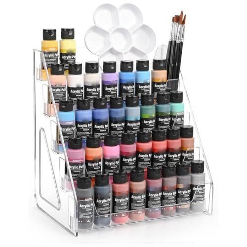 Uxsjakjsd 5-Stufige Klare Acryl-Farbvorstellungsregale für Kunstbedarf mit Erhöhtem Design für Vielseitige Speicherung Uxsjakjsd 5-Stufige Klare Acryl-Farbvorstellungsregale für Kunstbedarf mit Erhöhtem Design für Vielseitige Speicherung von Uxsjakjsd