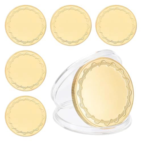 Uxsjakjsd 6 Stück Münzrohlinge zum Gravieren, 40 mm Münzrohlinge Lasergravur-Rohlinge Individuelle Challenge-Coins Polierte Metallscheibe Gold Uxsjakjsd 6 Stück Münzrohlinge zum Gravieren, 40 mm Münzrohlinge Lasergravur-Rohlinge Individuelle Challenge-Coins Polierte Metallscheibe Gold von Uxsjakjsd