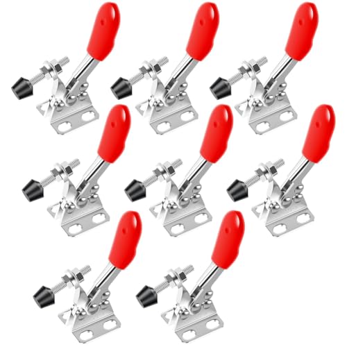 Uxsjakjsd 8Pcs Kniehebelspanner Verstellbare Schnellspann-Druckverschlüsse, 60 Lbs Edelstahl-Horizontalspanner von Uxsjakjsd