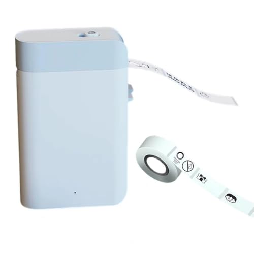 Uxsjakjsd Bluetooth-Kompatibler Etikettendruckerdrucker mit Wiederaufladbarem Batterie-Etikett-Drucker-Integrierter Cutter für Aufkleber von Uxsjakjsd