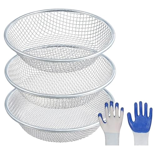 Uxsjakjsd Bodensieb für Gartenarbeit, Steinsieb für 5-Gallonen-Eimer, Schmutzsieb, Kompostsieb, Sieb für Sägemehl, Wurmkompost von Uxsjakjsd