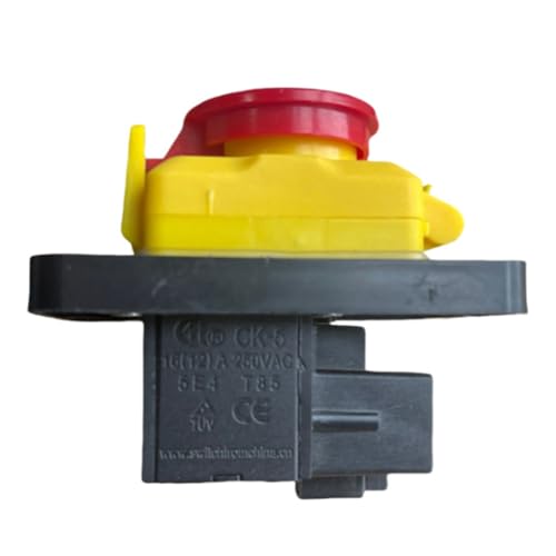 Uxsjakjsd CK5 AC250V 4-Poliger Start-Stopp-Druckknopfschalter mit Leerlaufentriegelung, Üblich bei Holzwerkstatt- und Metallbearbeitungsmaschinen von Uxsjakjsd