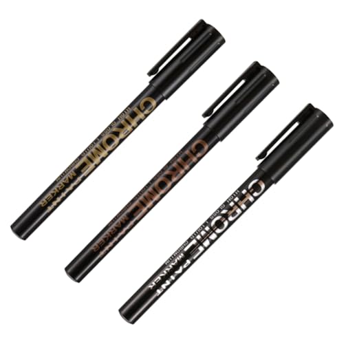Uxsjakjsd Chromstiftmarker Mirror 3pcs Wasserdichtes Lackieren Reparaturset für Steinkeramikglas Metallic von Uxsjakjsd