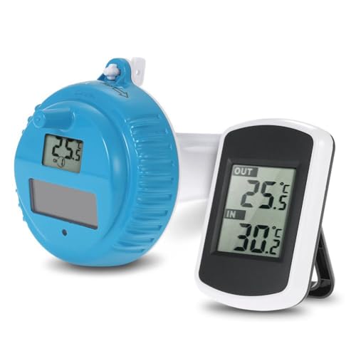 Uxsjakjsd Digitaler Poolthermometer Schwimmender Drahtloser Wasserdichtem Innentemperatur für Schwimmbad, Kalttunge von Uxsjakjsd