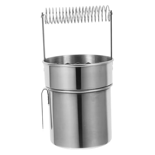 Uxsjakjsd Doppelschichtiger Pinselreiniger, Praktischer Pinselreinigungsbecher für Ölpinsel, Pinselreinigungseimer Aus Edelstahl Uxsjakjsd Doppelschichtiger Pinselreiniger, Praktischer Pinselreinigungsbecher für Ölpinsel, Pinselreinigungseimer Aus Edelstahl von Uxsjakjsd
