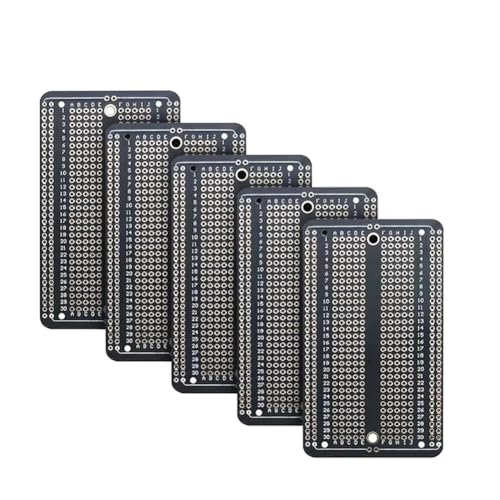Uxsjakjsd Doppelseitiges PCB-Platinen-Prototyp-Kit, DIY-Schweißprojekt für Elektronik-Enthusiasten zum Erlernen der PCB-Schweißpraxis, 5-Teilig von Uxsjakjsd