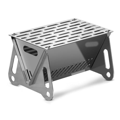Uxsjakjsd Grill-Heizofen Multifunktions-Camping-BBQ-Grillrost Netz Brennholzofen Edelstahl-BBQ-Grill von Uxsjakjsd