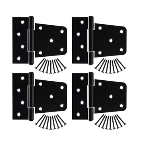 Uxsjakjsd Heavy Duty Gate Scharniere 4 Pack -Scheunentürscharniere für Holzschuppen, Scheunentür von Uxsjakjsd
