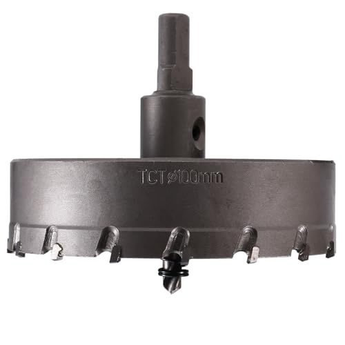 Uxsjakjsd Hohlbohrer 100mm Hartmetall Verlängerte Lochsäge Metall Metallschneideset Wolframstahl Schneidwerkzeug von Uxsjakjsd