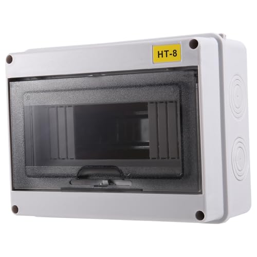 Uxsjakjsd IP65 MCB-Verteilerkasten Distributionsschutzkasten ABS Power Electronic DIN-Schienen-Gehäuse für Leitungsschutzschalter HT-8 Way von Uxsjakjsd