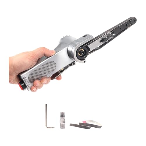 Uxsjakjsd Luftgürtel Schleifer Craftsmanhandheld -Gürtelschleifer für Metallbearbeitung, Holzbearbeitung von Uxsjakjsd