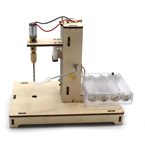 Uxsjakjsd Mini-Schreibtisch-Bankbohrmaschine DIY-Holzplattenbohrmodellwerkzeug für Kinder DIY Science Toys Scientific Experiment Kit von Uxsjakjsd