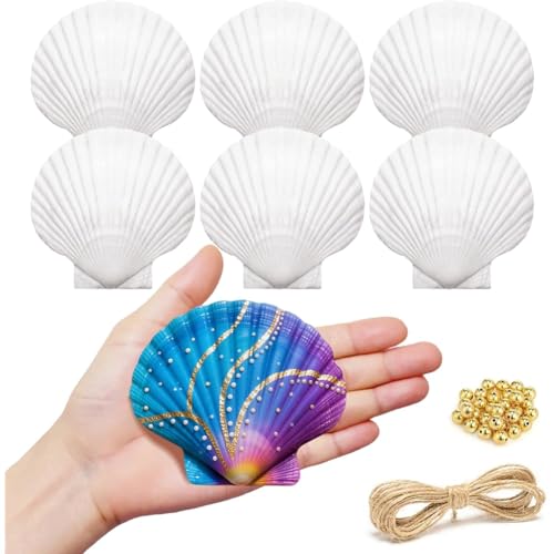 Uxsjakjsd Orchidleaf -Jakobsmuschelschalen mit Schnur und Perlen, Geeignet für DIY -Malerei, Kunsthandwerk, Strandhochzeitsdekoration Uxsjakjsd Orchidleaf -Jakobsmuschelschalen mit Schnur und Perlen, Geeignet für DIY -Malerei, Kunsthandwerk, Strandhochzeitsdekoration von Uxsjakjsd