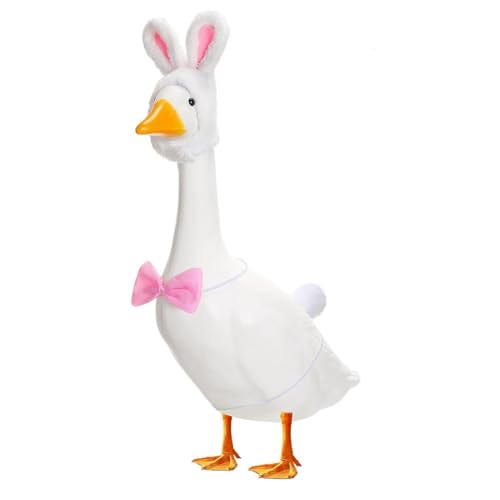 Uxsjakjsd Osterhase Veranda Gänse Outfits Rasen Gänseskulptur Kleidung für Yard Outdoor von Uxsjakjsd
