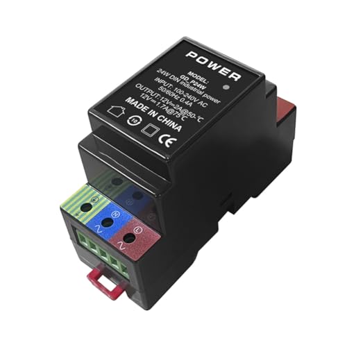 Uxsjakjsd POE Plus Industrial DIN Netzteil AC100-240V zu DC 12V24W Dual Channel AC zu DC-Konverter für AP/Kamera 100-240vac in 2 Kanal 12VDC MAX24W Ausgang von Uxsjakjsd
