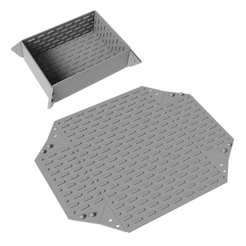 Uxsjakjsd Platzsparender Faltbarer Aufbewahrungsbehälter mit Abtropfmatte und Teeuntersetzer für Zuhause und Unterwegs, Topfuntersetzer Enthalten von Uxsjakjsd